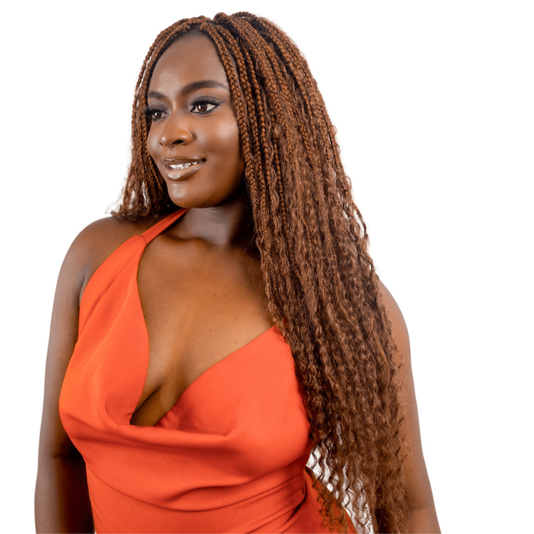 100% Human Hair Pre - looped Boho Braids - coilycuehair