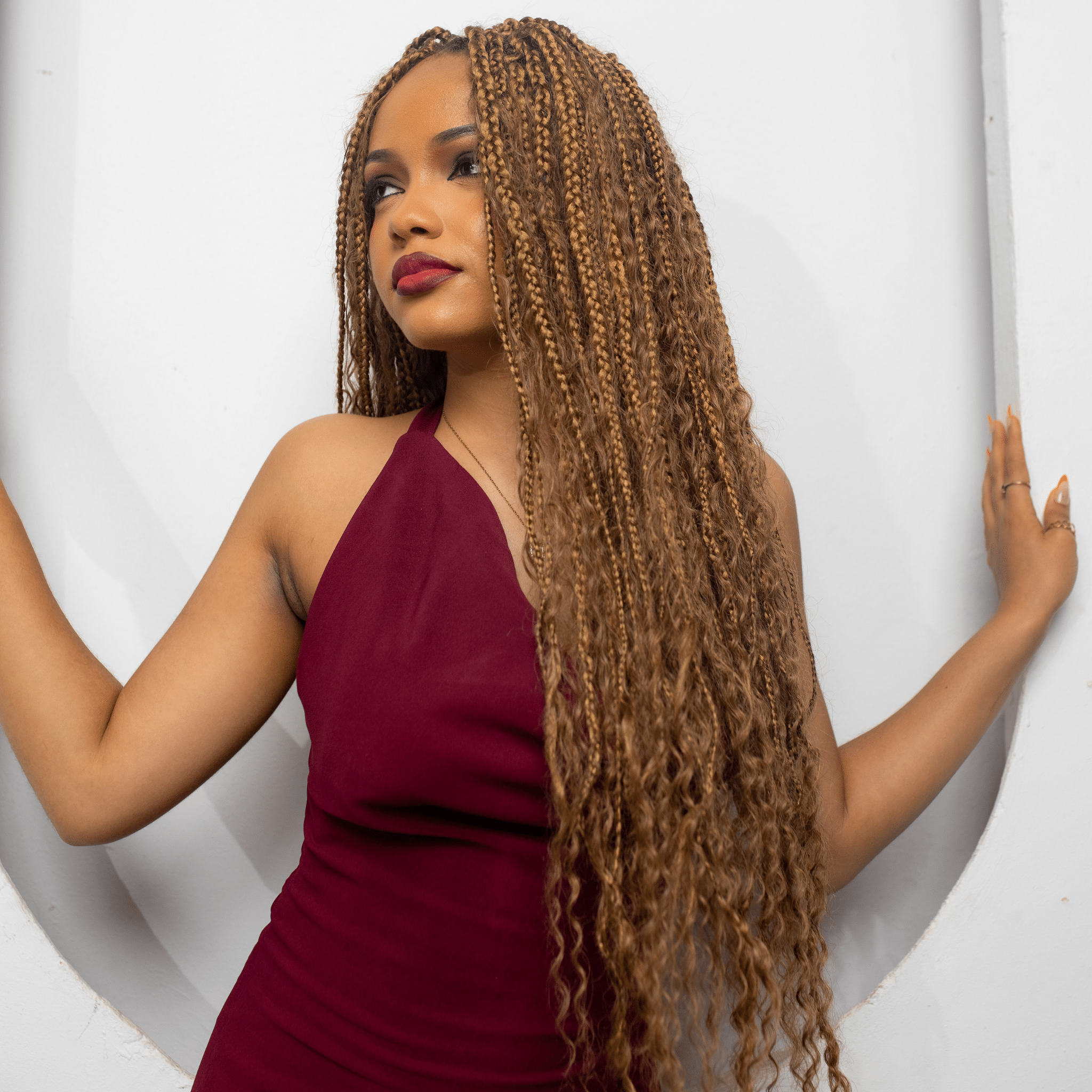 100% Human Hair Pre - looped Boho Braids - coilycuehair