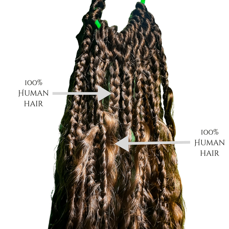 100% Human Hair Pre - looped Boho Braids - coilycuehair