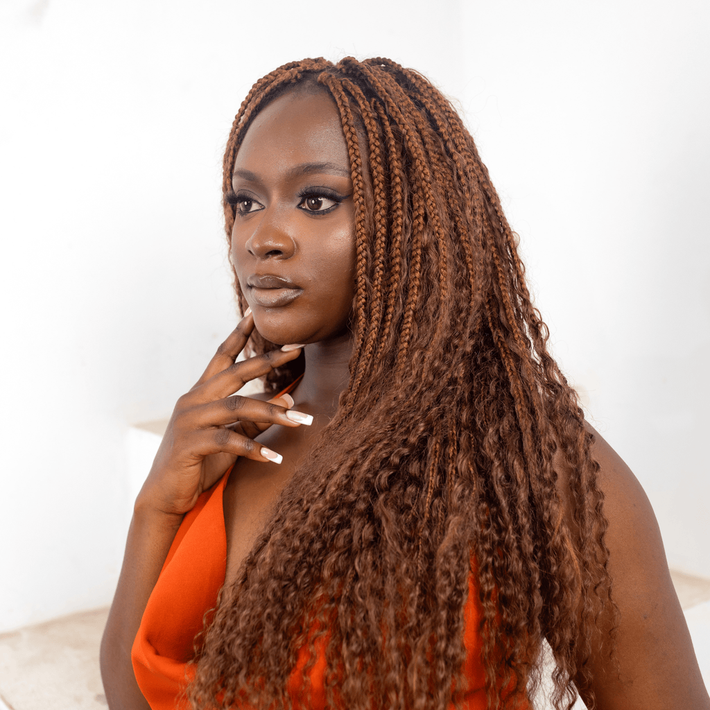 100% Human Hair Pre - looped Boho Braids - coilycuehair