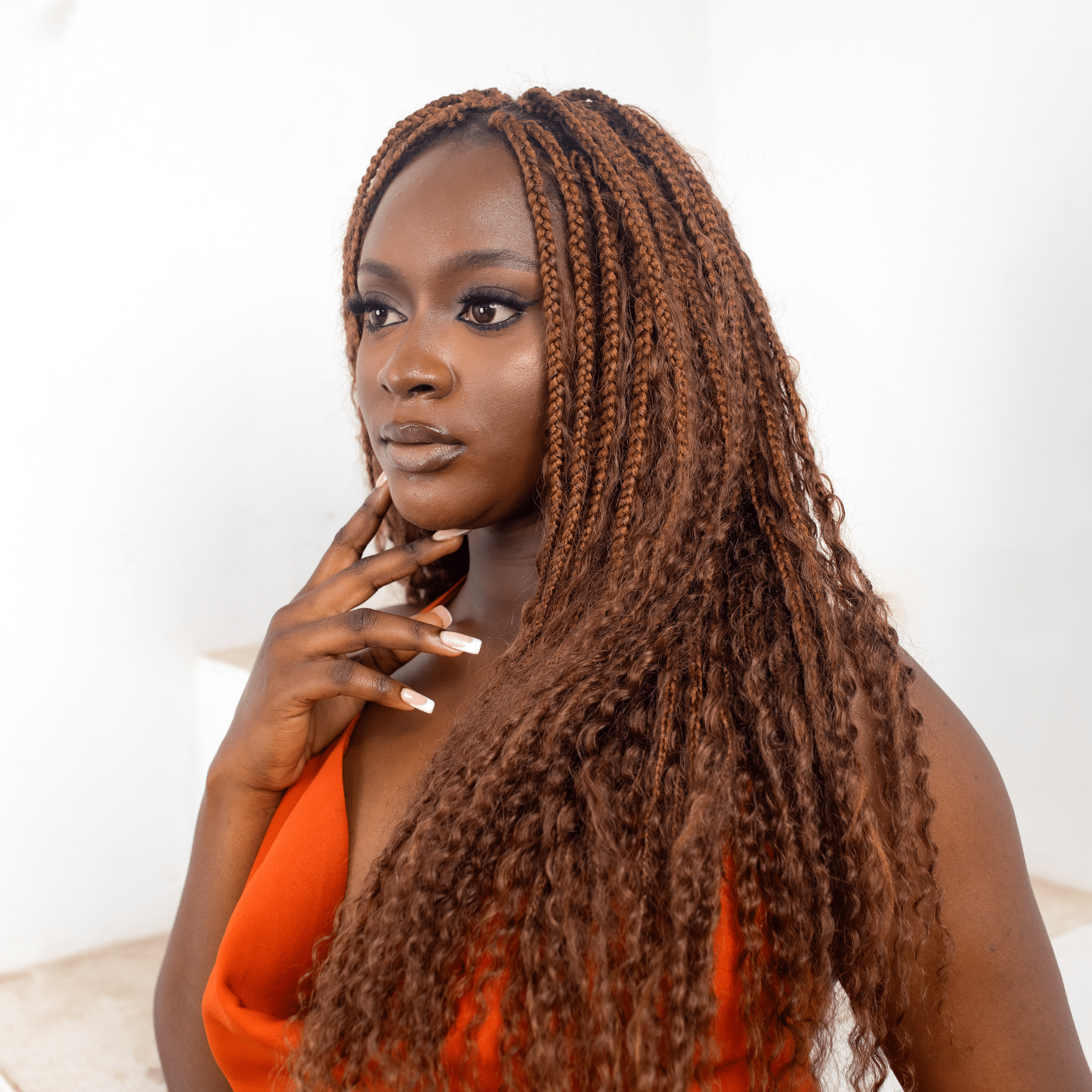 100% Human Hair Pre - looped Boho Braids - coilycuehair