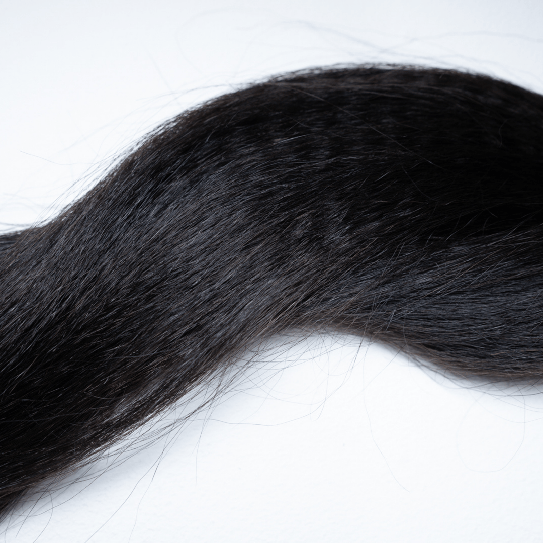 100% Virgin Human Hair Silk Press Yaki Wefted Bundles - coilycuehair