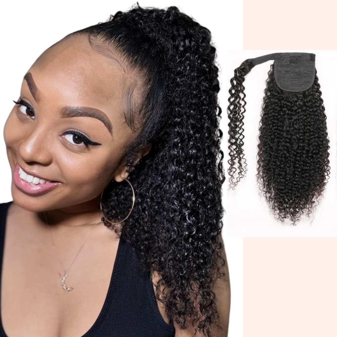 Kinky Curly Wrap Around Ponytail - Virgin Human Hair