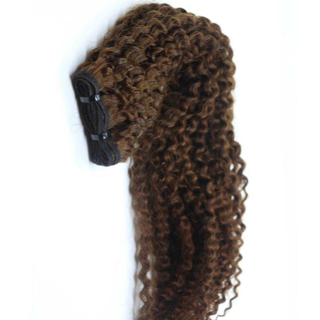 4A Human Hair Wefted Bundles - Cinnamon Brown