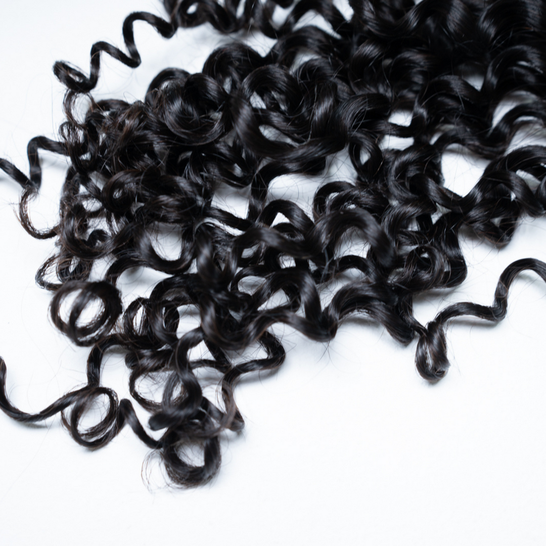 Kinky Curly Human Hair Crochet Extensions