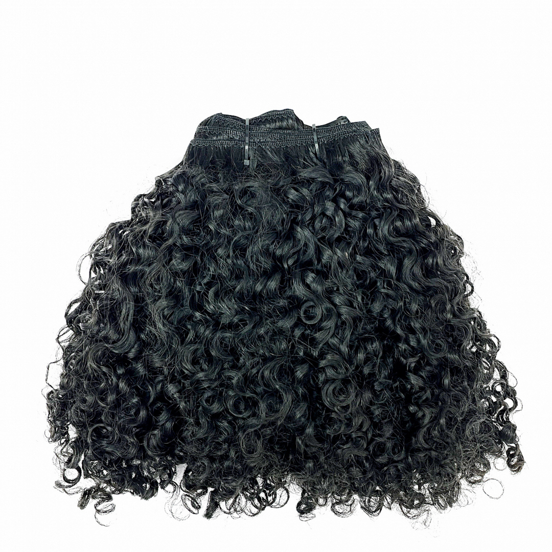 Kinky Curly Human Hair Clip In Extensions