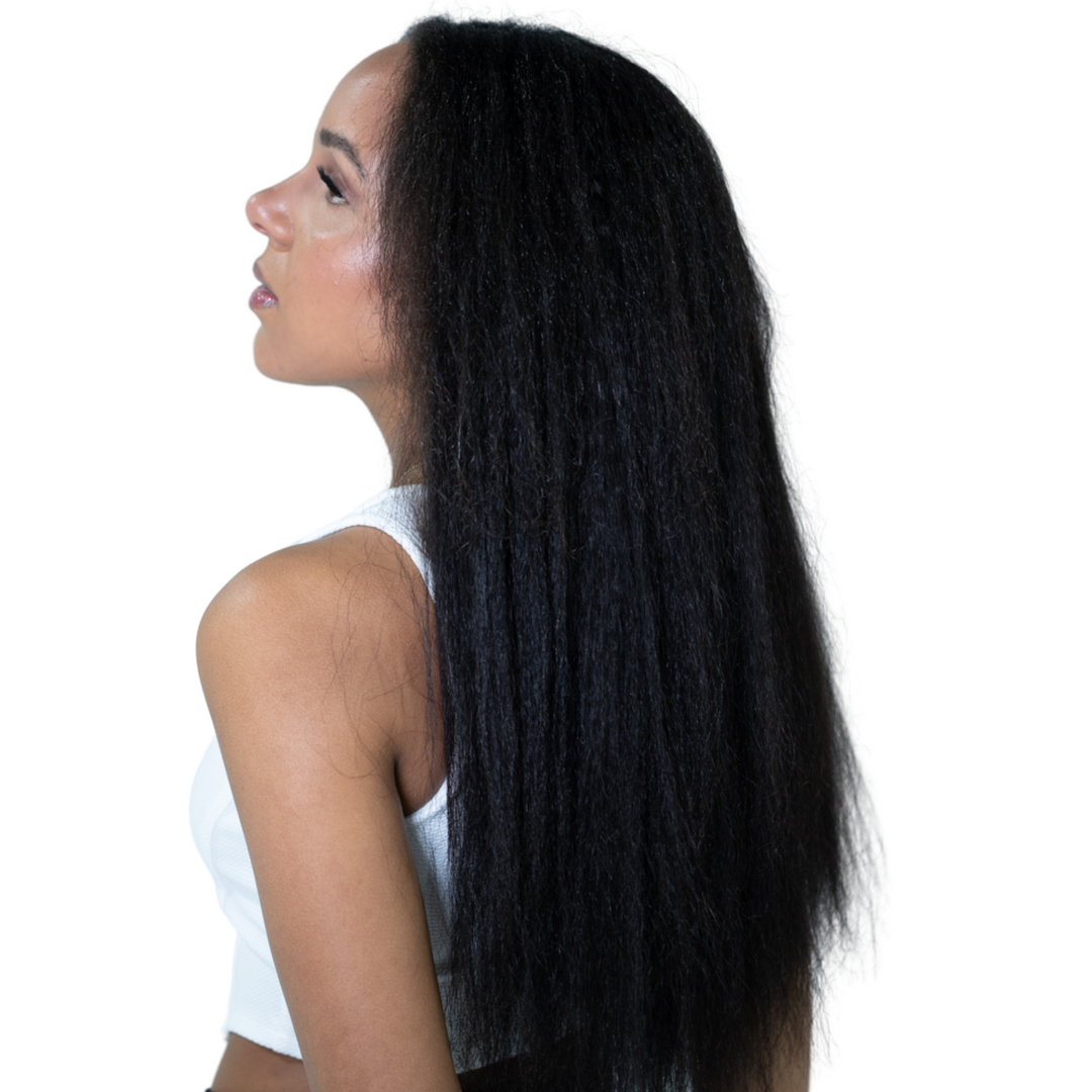 Kinky Straight Human Hair Crochet + Clip In Extensions