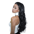 100% Virgin Human Hair Natural Wave Bundles styled in loose waves