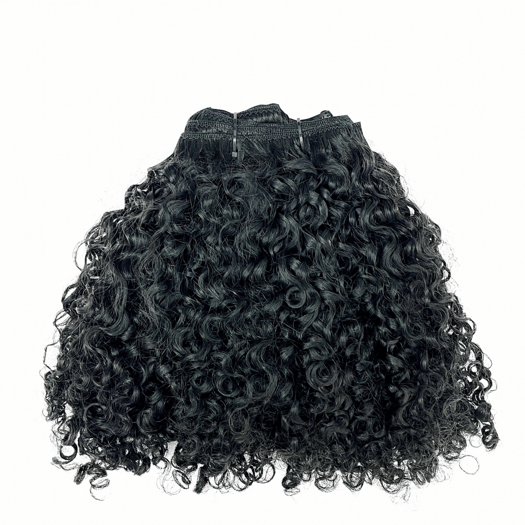 100% Virgin Human Hair Curly Bundles close-up