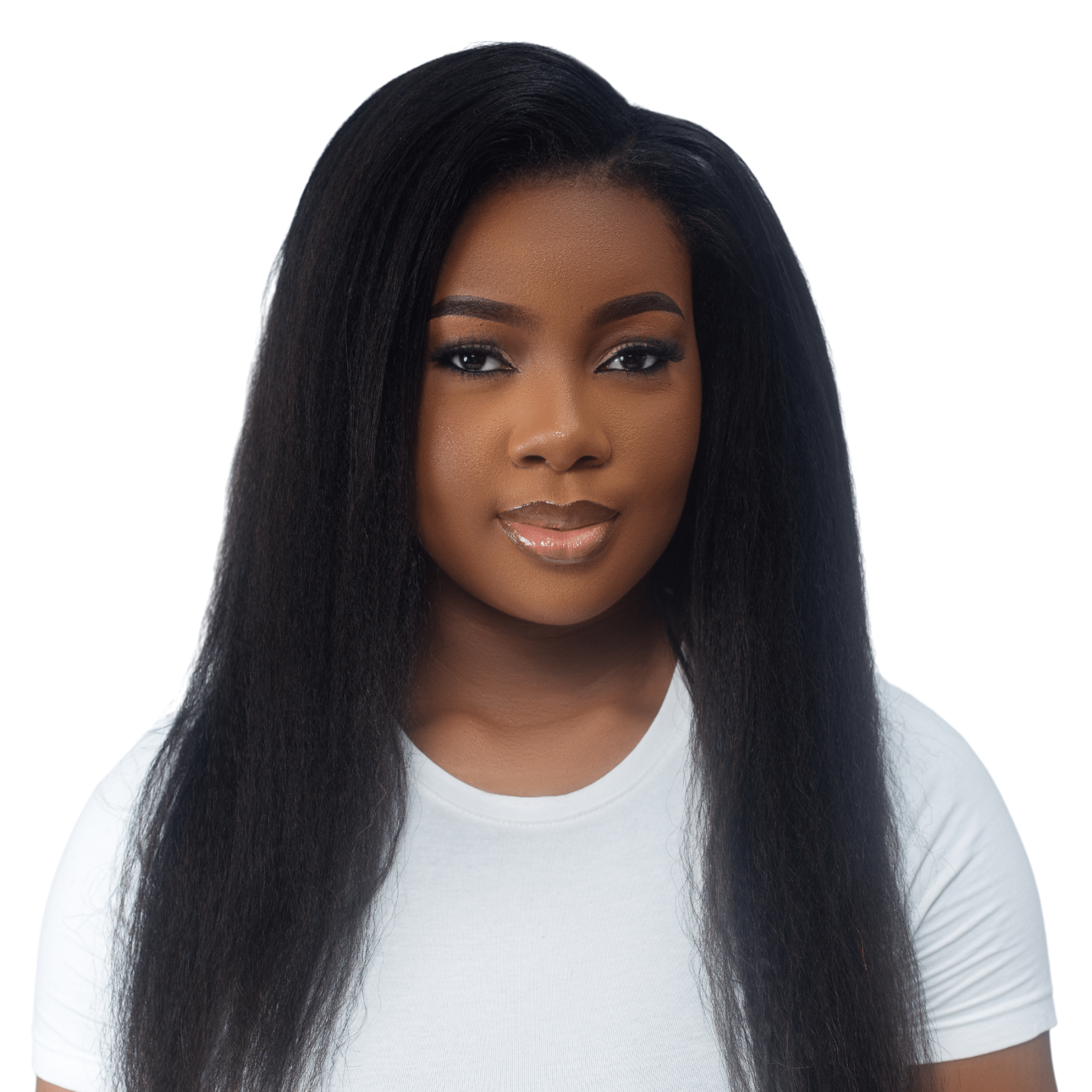 Drop 001: The Invisible Crown (Kinky Straight Invisible U - Part Wig) - coilycuehair