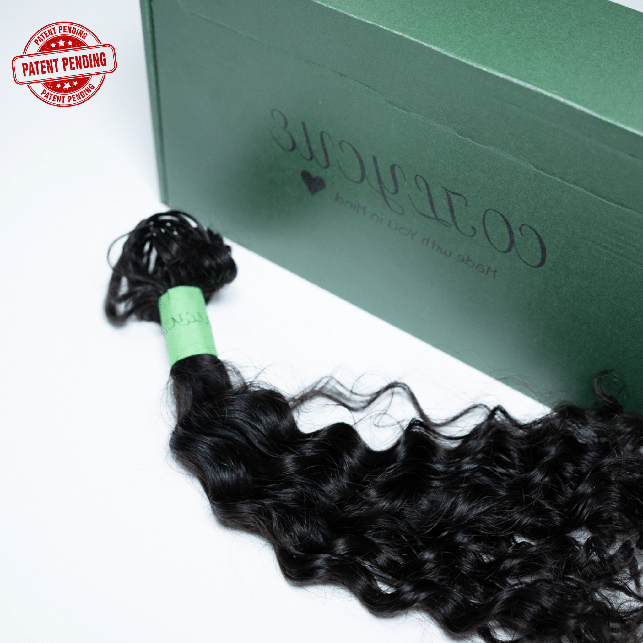 Close up of Human Hair Crochet Extensions - 3C Texture - coilycue