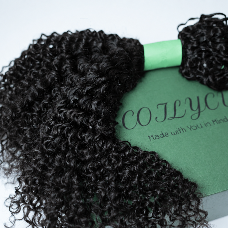 Human Hair Crochet Extensions - 4A Texture - coilycuehair