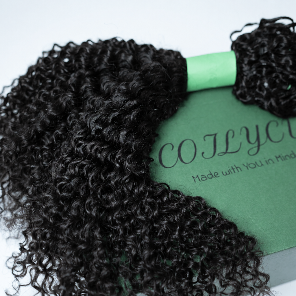 Human Hair Crochet Extensions - 4A Texture - coilycuehair