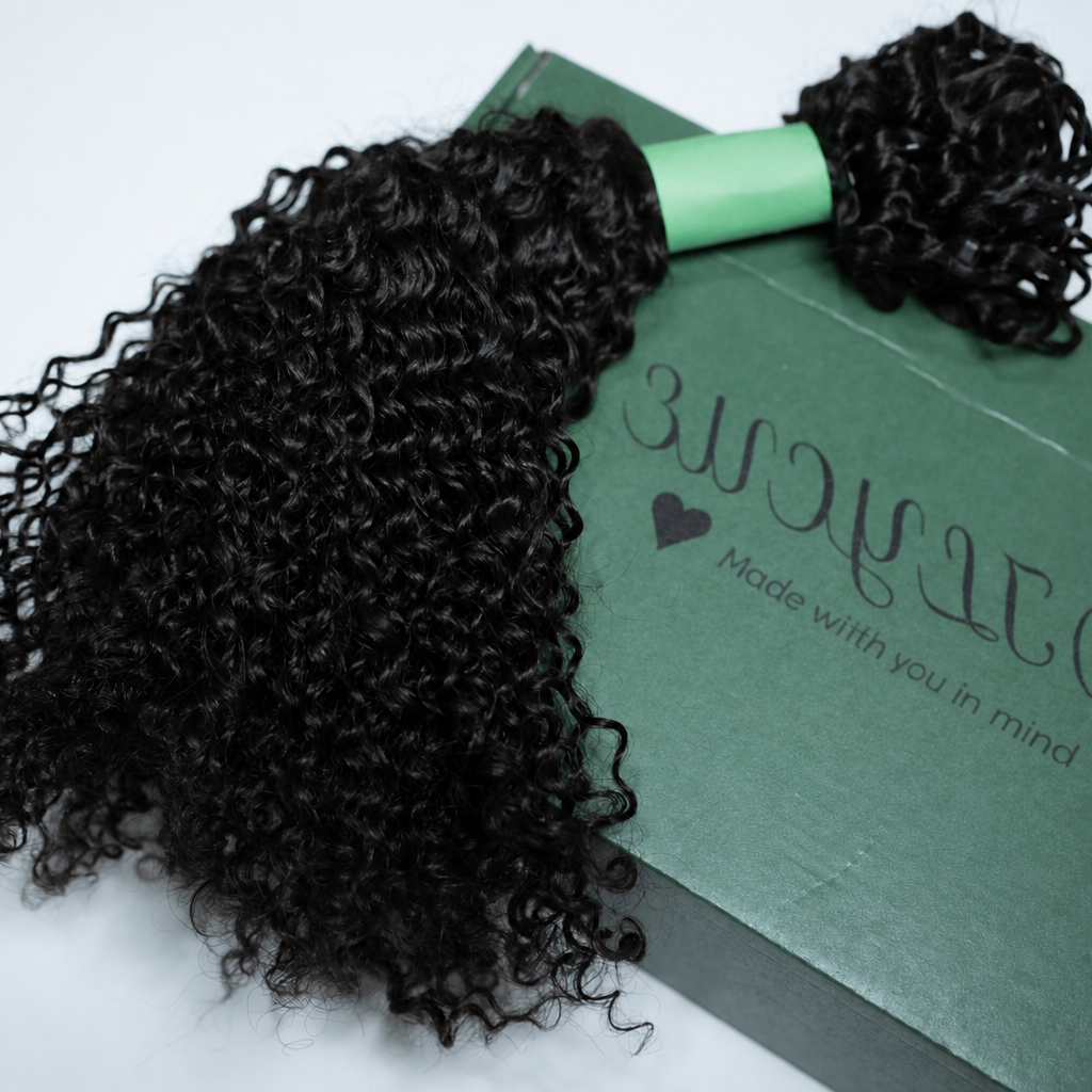 Human Hair Crochet Extensions - 4A Texture - coilycuehair
