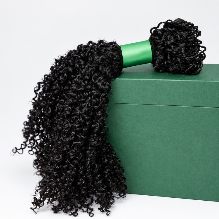 Human Hair Crochet Extensions - 4A Texture - coilycuehair