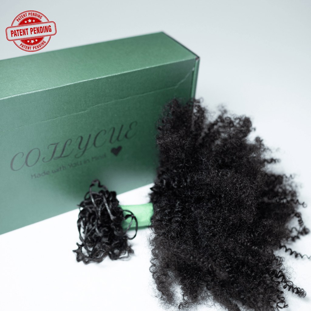 close up photo of 4c human hair crochet extensions