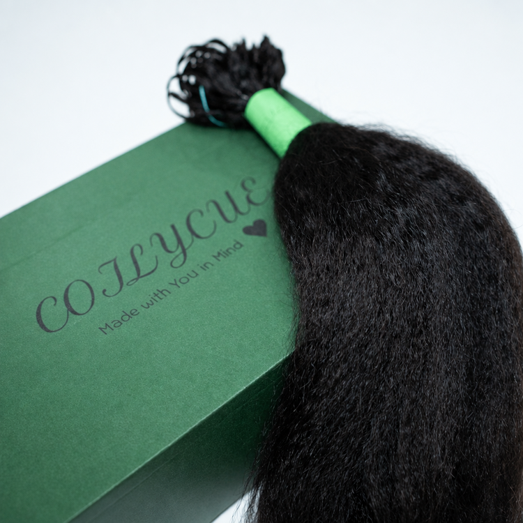Kinky Straight Human Hair Crochet Extensions - coilycuehair