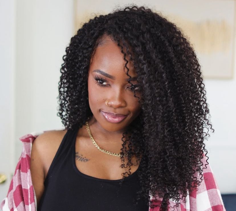 100% Virgin Human Hair Kinky Coily Wefted Bundles for 4A–4C hair