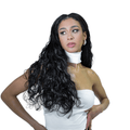 Natural wave human hair crochet extensions with micro‑ring install
