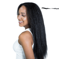 Seamless String Kinky Straight Human Hair Crochet Extensions - coilycuehair
