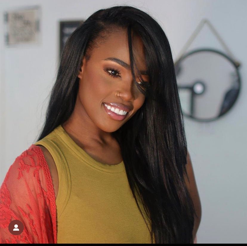 100% Virgin Human Hair Silk Press Yaki Wefted Bundles bone-straight texture