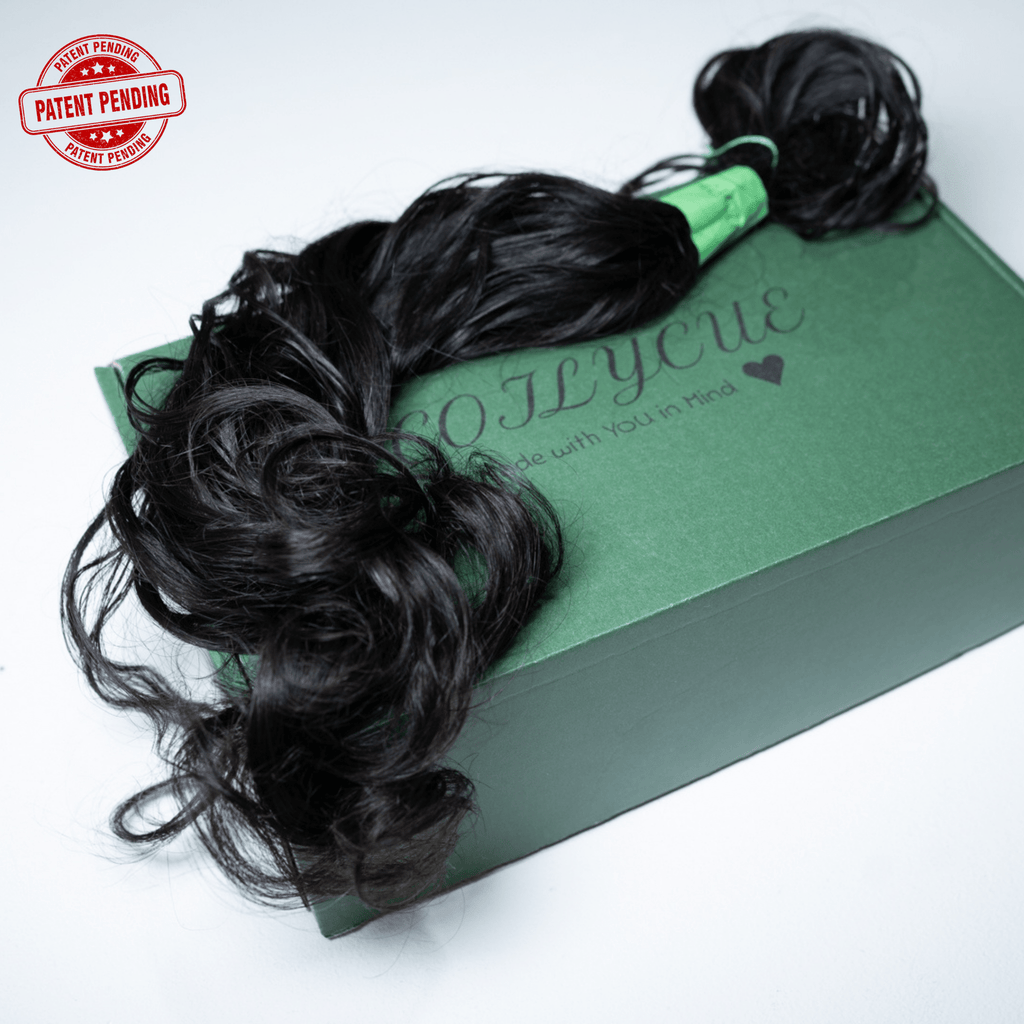 Close‑up of soft natural wave human hair crochet texture
