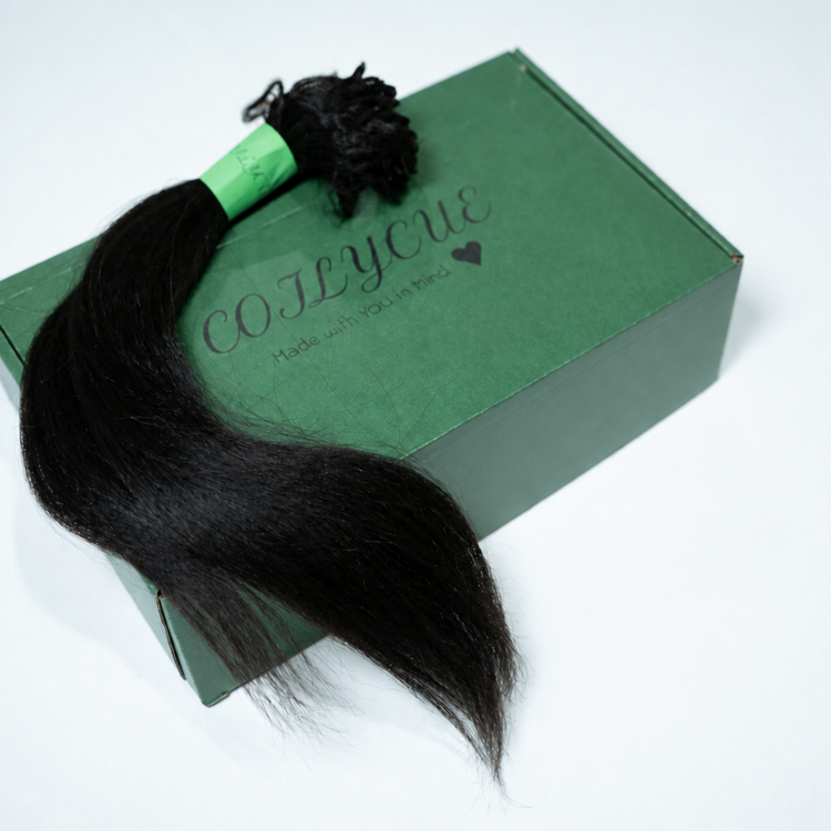 Yaki Straight Human Hair Crochet Extensions - coilycuehair